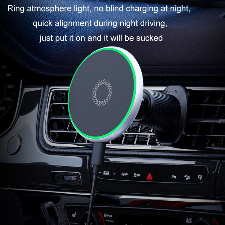 Car Wireless Magnetic Atmosphere Light Mobile Phone Holder - W17