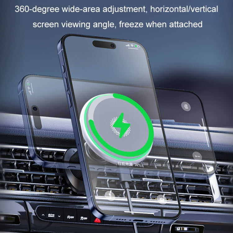 Car Wireless Magnetic Atmosphere Light Mobile Phone Holder - W17