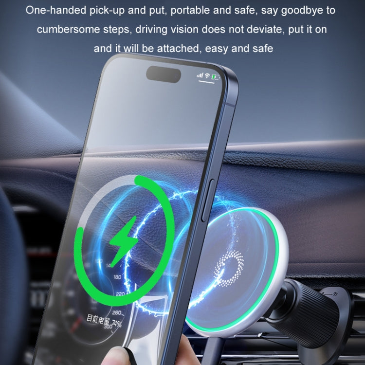 Car Wireless Magnetic Atmosphere Light Mobile Phone Holder - W17