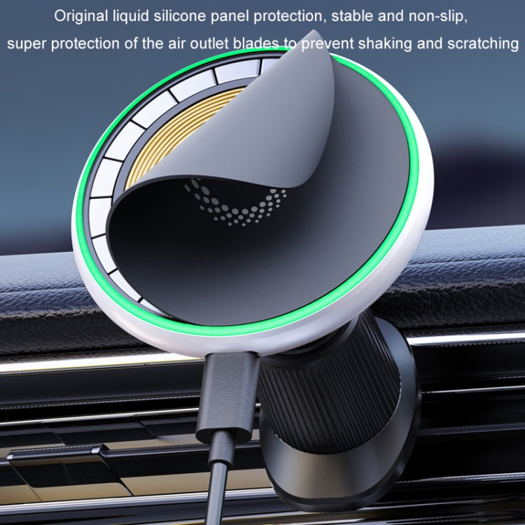 Car Wireless Magnetic Atmosphere Light Mobile Phone Holder - W17