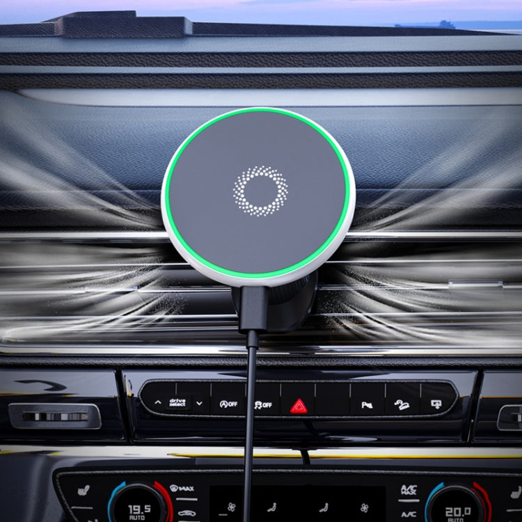 Car Wireless Magnetic Atmosphere Light Mobile Phone Holder - W17
