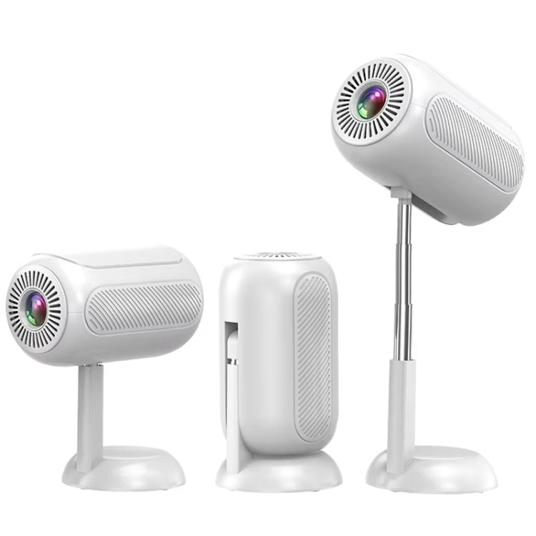 TS-6 Android 11 WiFi6 4K Mini Projector Hidden Lift Gimbal Projector UK Plug - White