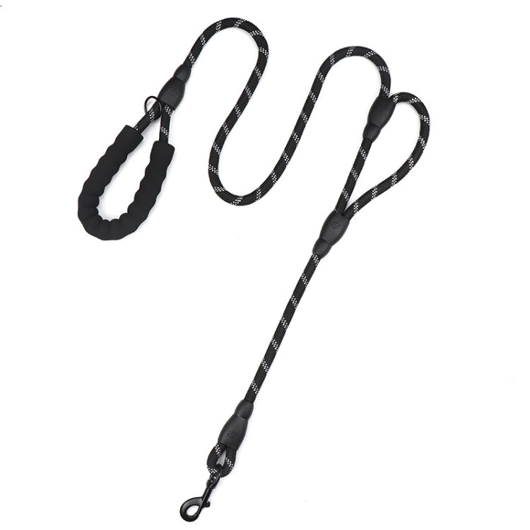 Double Handle Dog Leash Nylon Reflective Rope for Control Safety Training, Size: 150 x 1.2cm