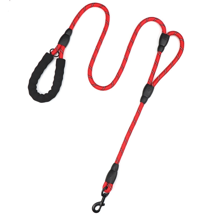 Double Handle Dog Leash Nylon Reflective Rope for Control Safety Training, Size: 180 x 1.2cm