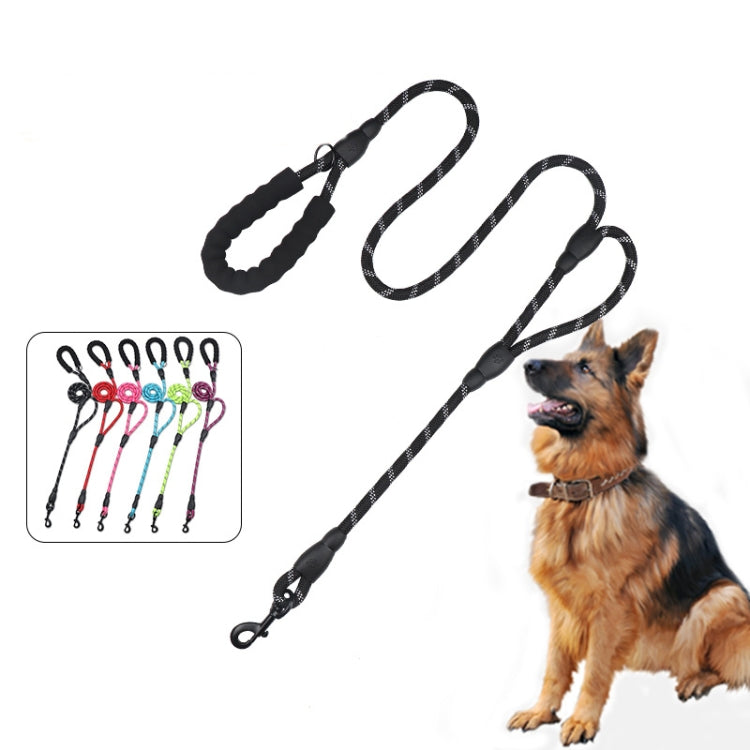 Double Handle Dog Leash Nylon Reflective Rope for Control Safety Training, Size: 150 x 1.2cm