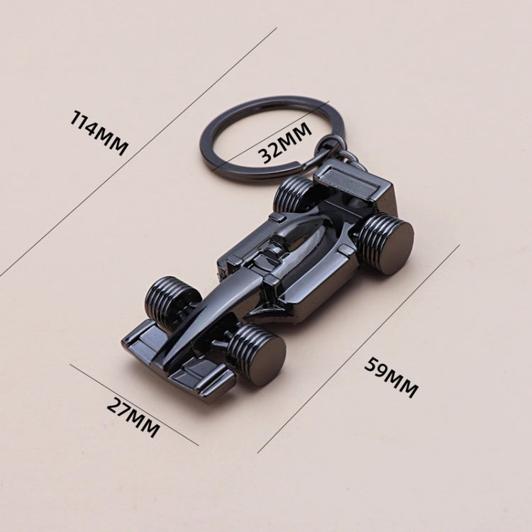 F1 Racing Car Keychain Portable Bag Decoration Pendant, Style: X-035 Hollow Black