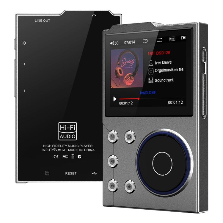 2.4 Inch HIFI Bluetooth Music Player DSD256 Mastering Sound Quality Walkman, Memory: 16GB+32GB