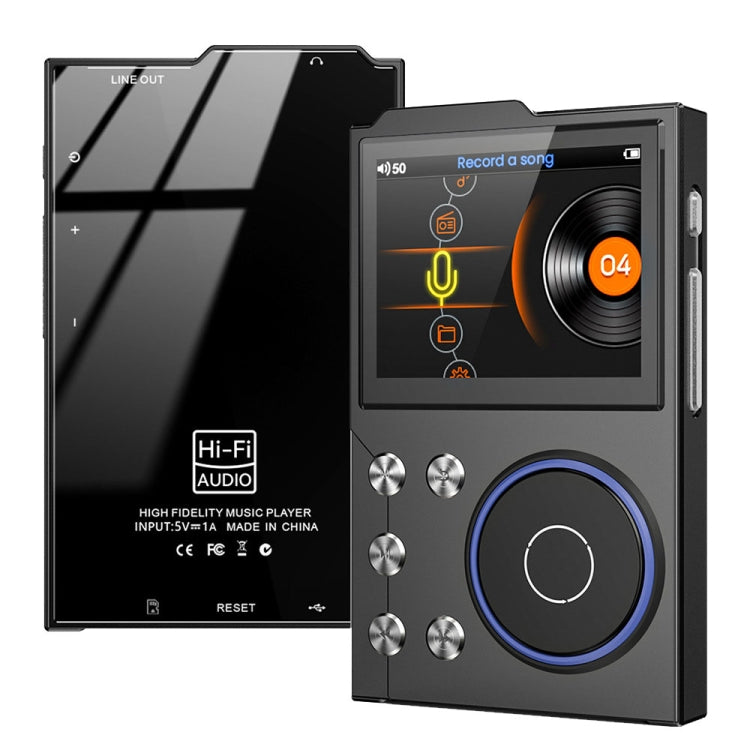 2.4 Inch HIFI Bluetooth Music Player DSD256 Mastering Sound Quality Walkman, Memory: 16GB+32GB