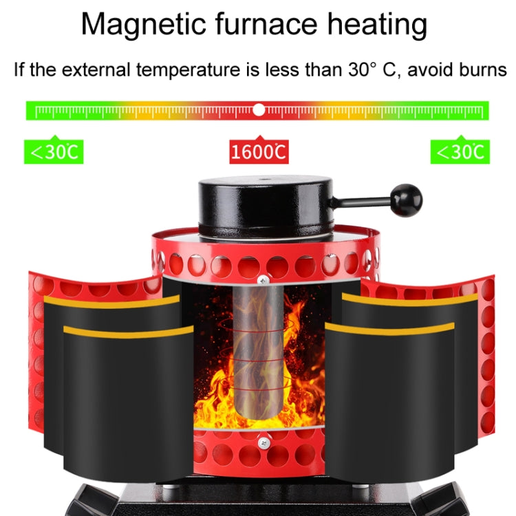 Jewelry Melting Furnace Gold Silver Copper And Aluminum Melting Pot Graphite Crucible Stove, Style: 3KG EU Plug