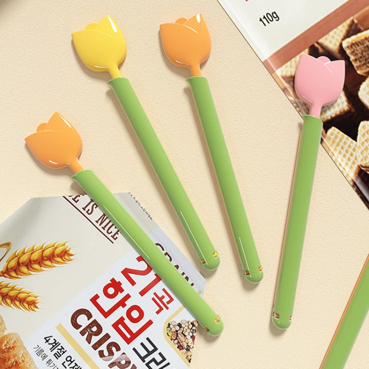 5pcs /Box Tulip Shaped Food Bag Sealing Clip Portable Snack Bread Sealing Clip With Magnetic Storage Box