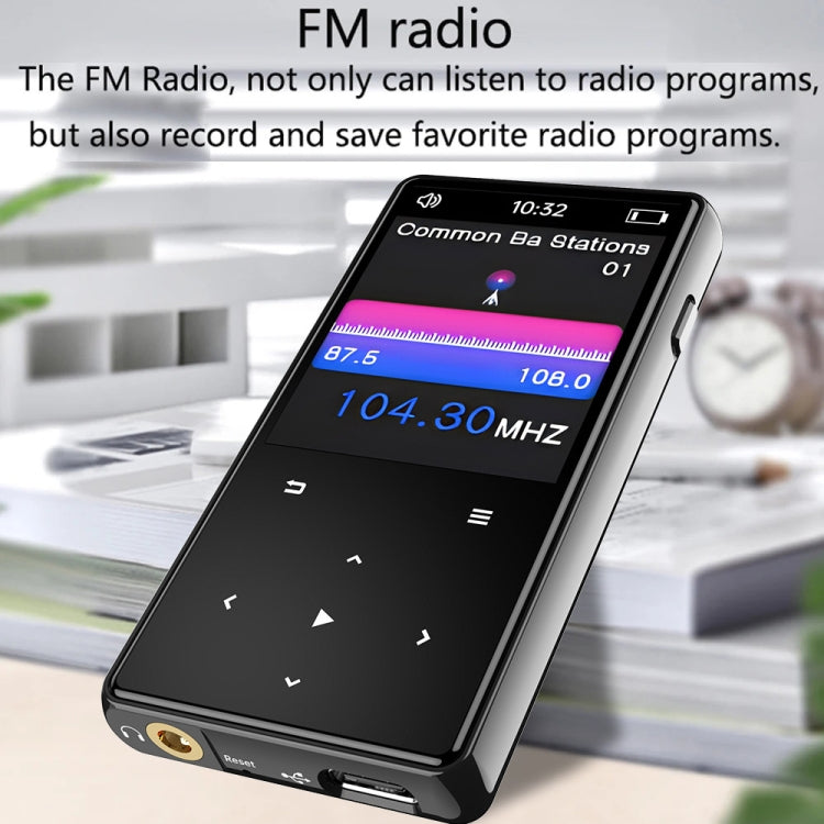 Bluetooth MP3/MP4 Music Player Portable Walkman, Memory: 16GB - Black