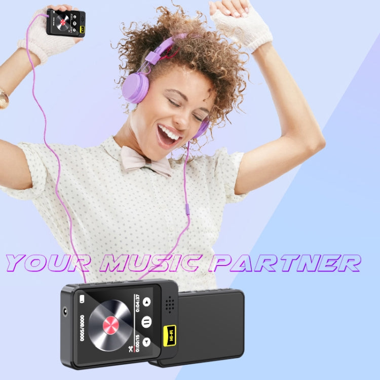 MP3 / MP4 Music Player Bluetooth Radio E-book Playback Walkman, Memory: 16GB - Black