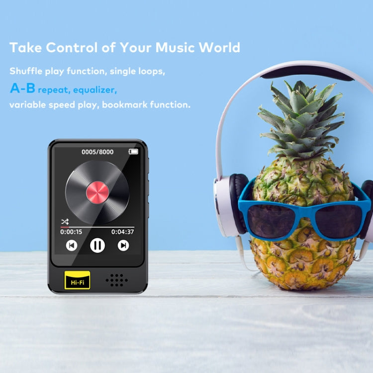 MP3 / MP4 Music Player Bluetooth Radio E-book Playback Walkman, Memory: No TF Card - Black