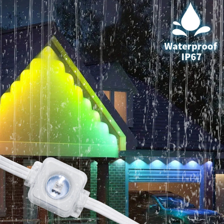 Bluetooth Outdoor Roof Lights Colorful Waterproof Smart Control Holiday Lights, Style: 15m 30 Lights