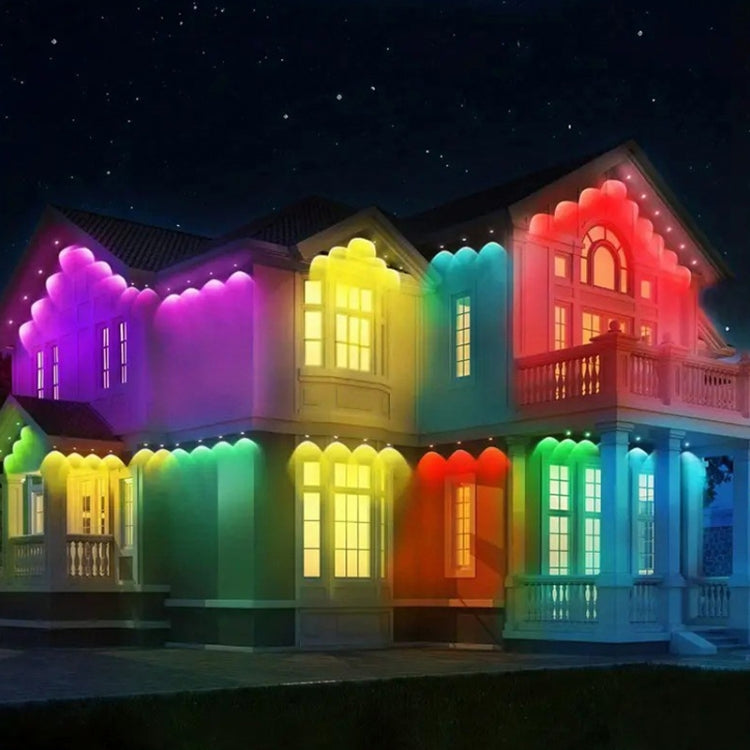 Bluetooth Outdoor Roof Lights Colorful Waterproof Smart Control Holiday Lights, Style: 15m 30 Lights