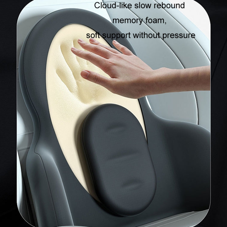 Multifunctional Car Memory Foam Adjustable Lumbar Support, Color: Classic Gray