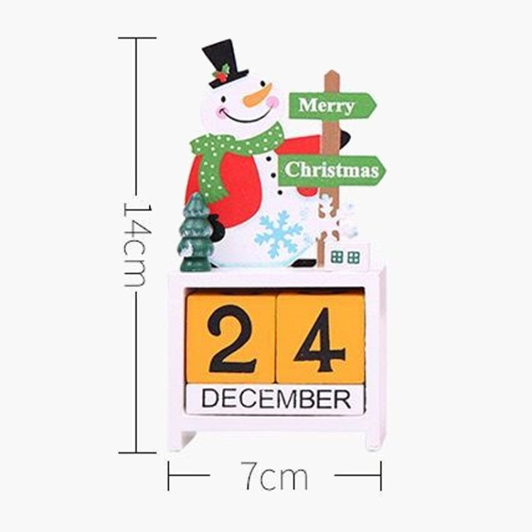Children Toy Christmas Gift Wooden Calendar Christmas Eve Desktop Ornament, Style: Calendar Tree Green