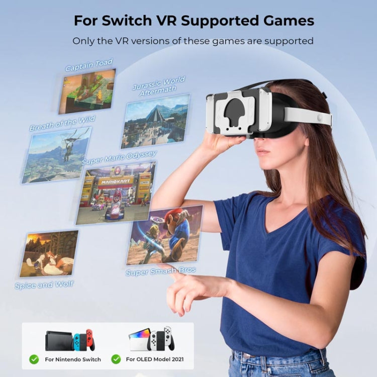 Compatible With Switch / Switch OLED Display Game Console HD 3D VR Glasses Headband Adjustment Accessories