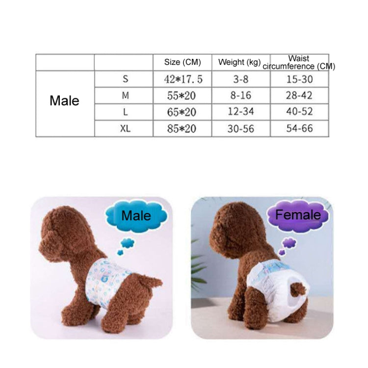 SHUERMEI Disposable Pet Diapers Menstrual Pants, Size: Male L 12pcs /Pack