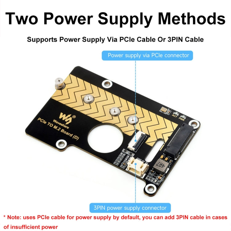 Waveshare For Raspberry Pi 5 PCIe To M.2 Adapter Board Support NVMe Protocol - 27709