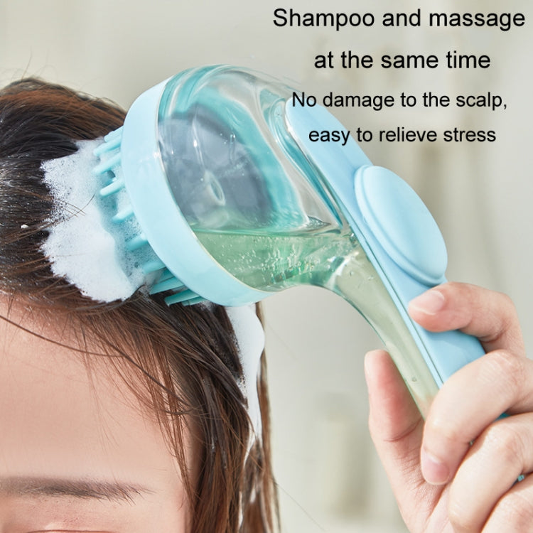 Long Handle Pet Bathing Brush Silicone Dogs Cats Cleaning Massage Brush Grooming Comb, Style: Fine Teeth Green