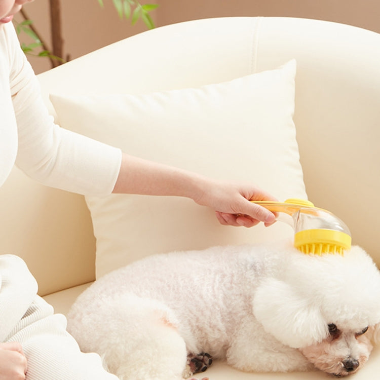 Long Handle Pet Bathing Brush Silicone Dogs Cats Cleaning Massage Brush Grooming Comb, Style: Coarse Teeth Blue