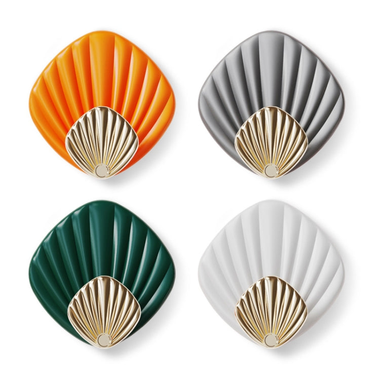 4pcs / Set Household No-Punch Seashell Hooks Bathroom Kitchen Sticky Hooks