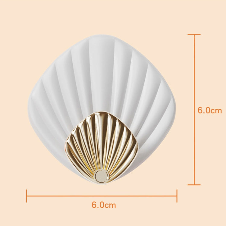 4pcs / Set Household No-Punch Seashell Hooks Bathroom Kitchen Sticky Hooks