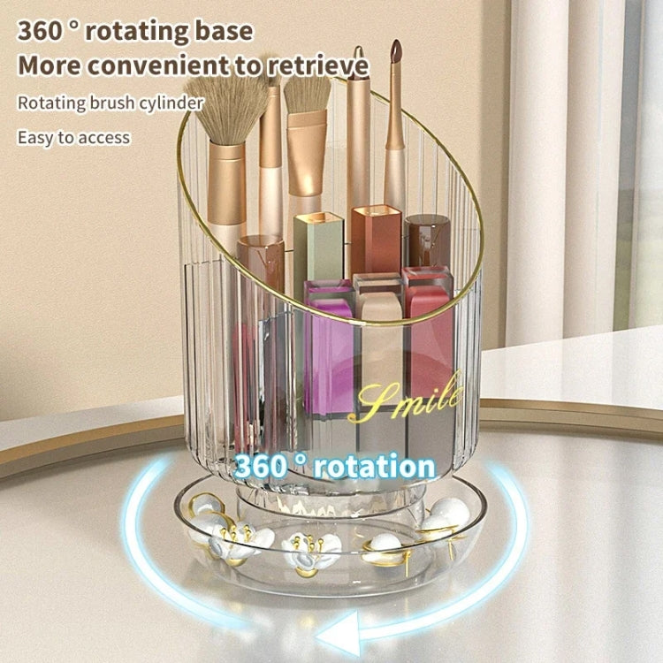 Large Capacity Rotating Makeup Brush Holder Cosmetic Organizer Lipstick Eyebrow Pencil Holder