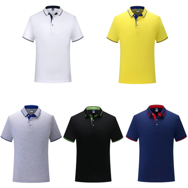 Thin Lapel Short-Sleeved POLO Shirts Group Workwear Advertising Shirts, Size: L