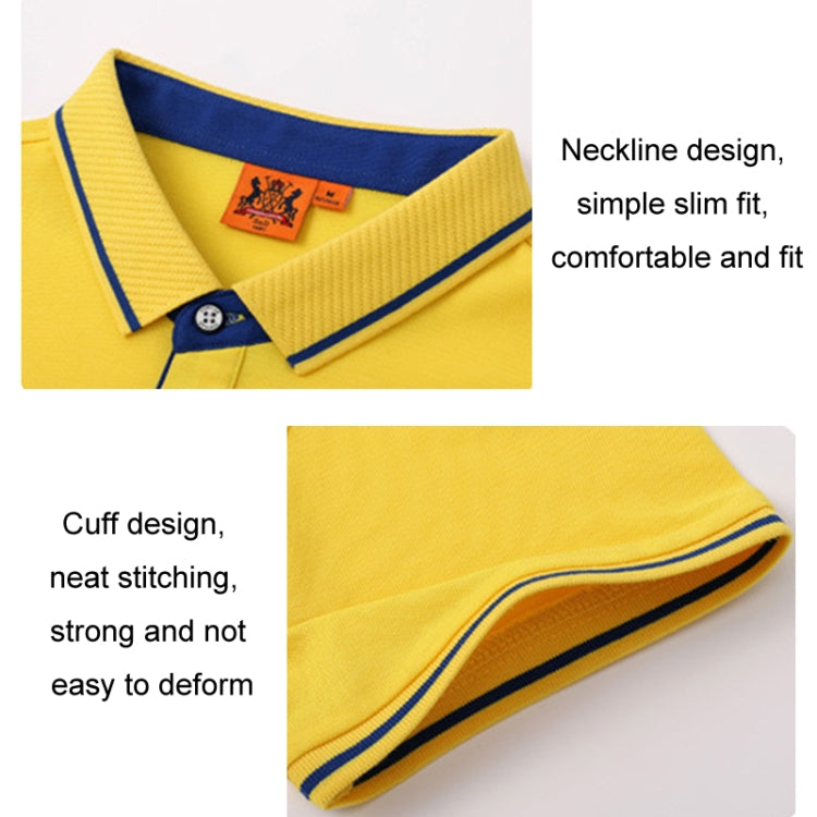 Thin Lapel Short-Sleeved POLO Shirts Group Workwear Advertising Shirts, Size: L
