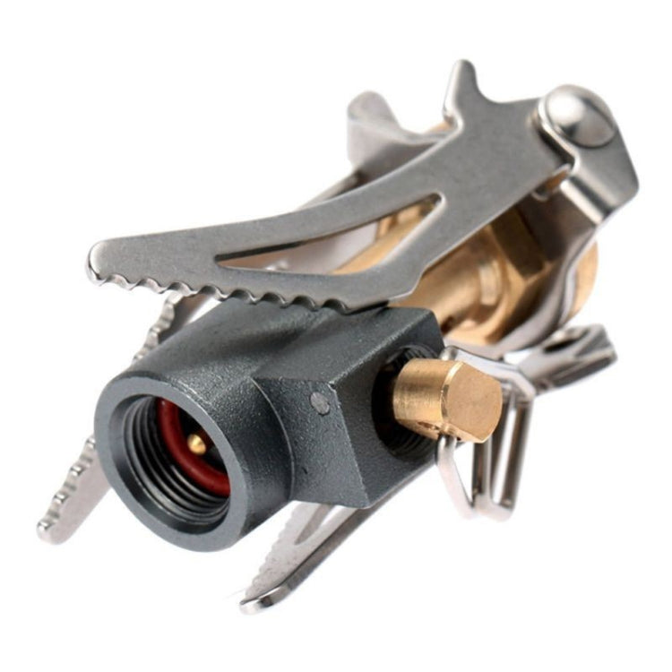 Mini Outdoor Camping Stove Folding Oven Survival Gear Portable Picnic Cooking Gas Stove - Silver