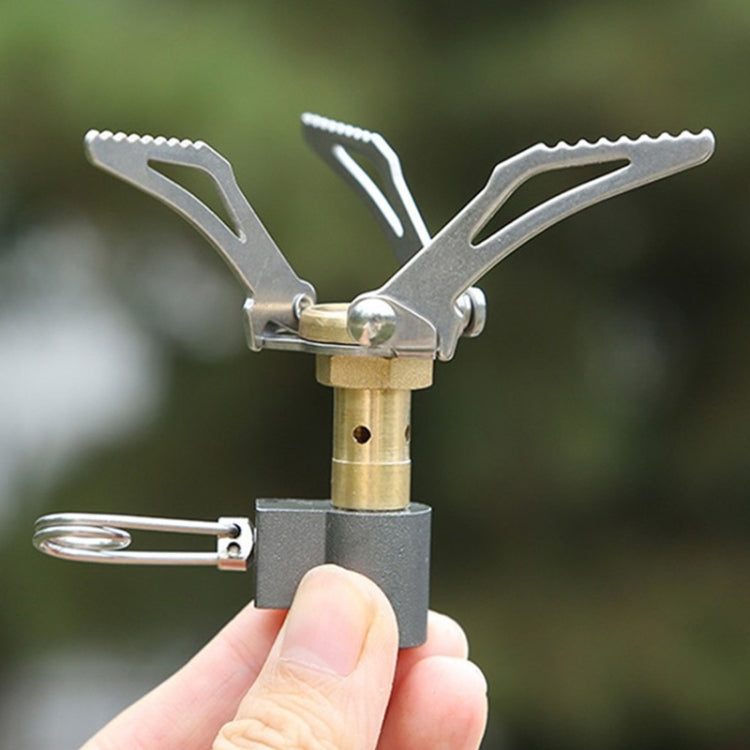 Mini Outdoor Camping Stove Folding Oven Survival Gear Portable Picnic Cooking Gas Stove - Silver