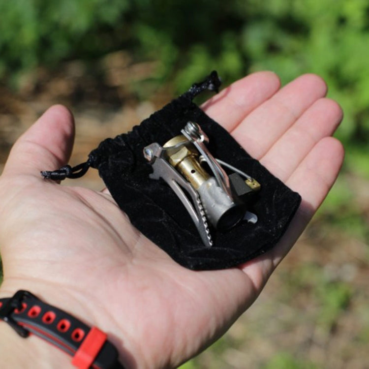 Mini Outdoor Camping Stove Folding Oven Survival Gear Portable Picnic Cooking Gas Stove - Silver