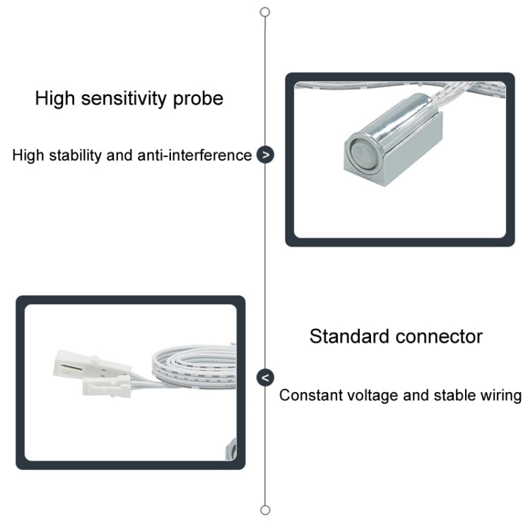 Closet Cabinet Integrated Split Control Human Sensor Switch - White