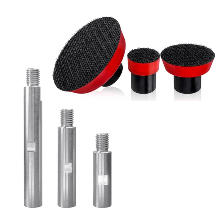 M14 Wire Polisher Extension Rod Conversion Concentric Shaft Set - Extension Rod + 1/2/3 Inch Plate