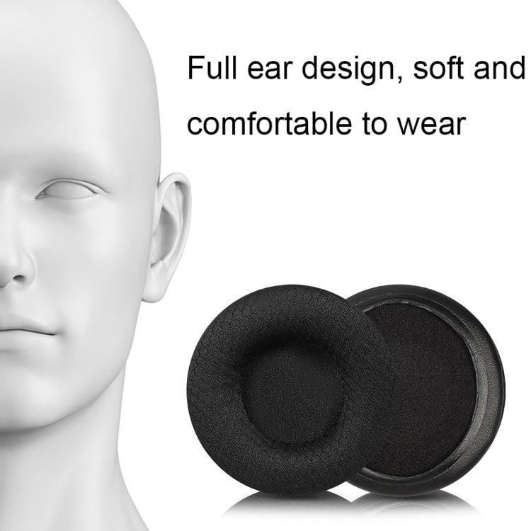 For JBL Tune 600BTNC / T500BT / T450BT 1pair Earphone Cushion Cover Earmuffs Replacement Earpads, Color: LR Ice Silk Black
