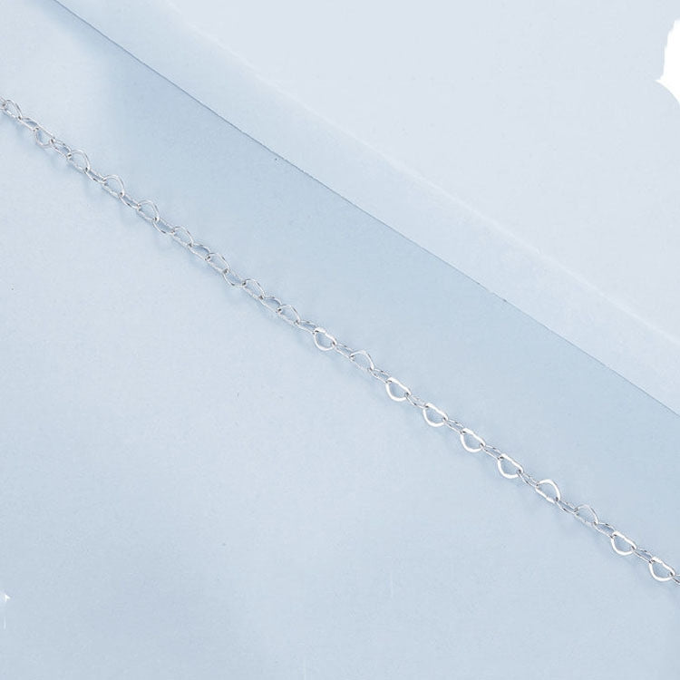 S925 Sterling Silver Platinum-plated Heart Buckle Anklet - BST007