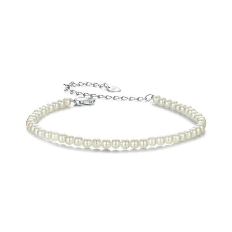 S925 Sterling Silver Opal Shell Pearl Bracelet - SCB280