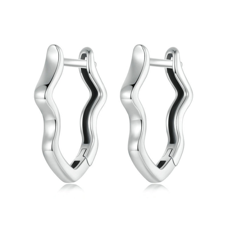 S925 Sterling Silver Wavy Earrings - SCE1761