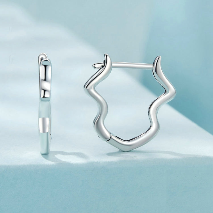 S925 Sterling Silver Wavy Earrings - SCE1761
