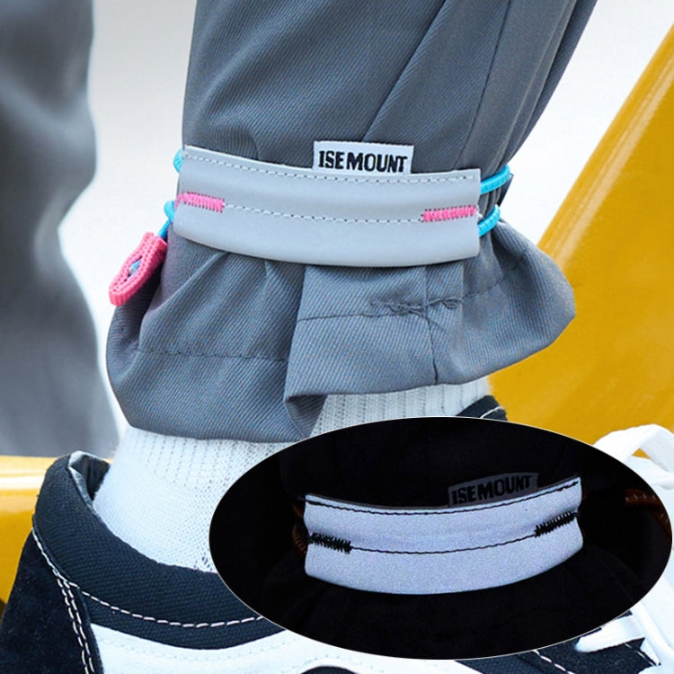 ISE MOUNT Outdoor Riding Reflective Pants Cuff Strap Elastic Night Running Sports Leg Safety Band