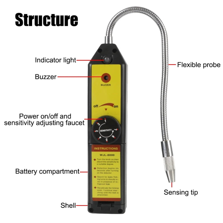 Car Halogen Air Conditioning Refrigerant Leak Detector, Model: WJL-6000UV
