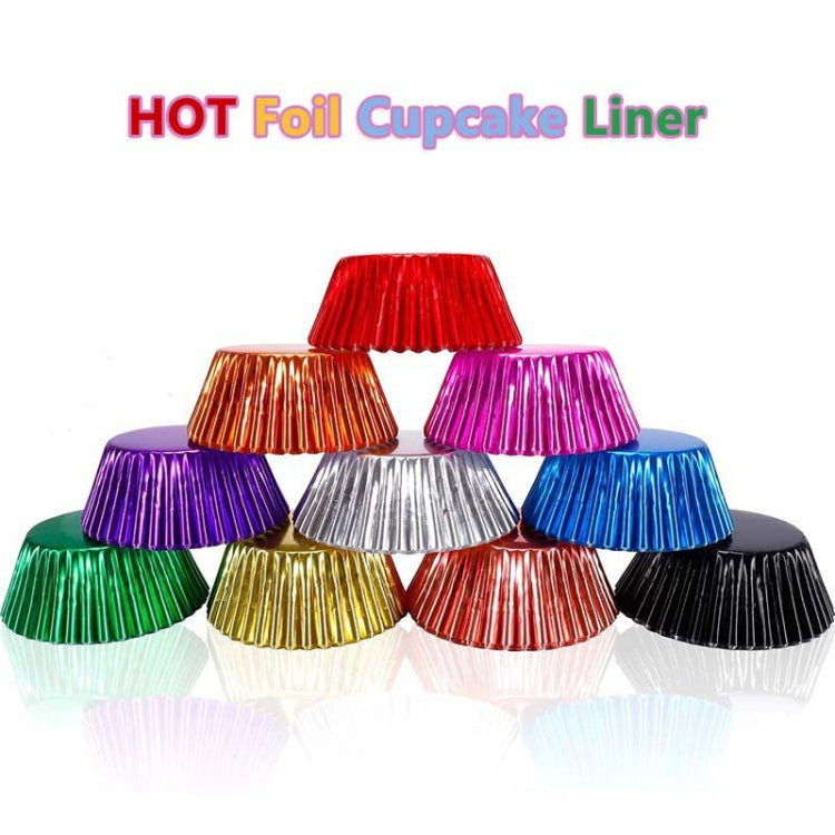 100pcs /Box Muffin Cake Paper Cups Baking Paper Tray Thickened Aluminum Foil Oil-proof Cupcake Liner