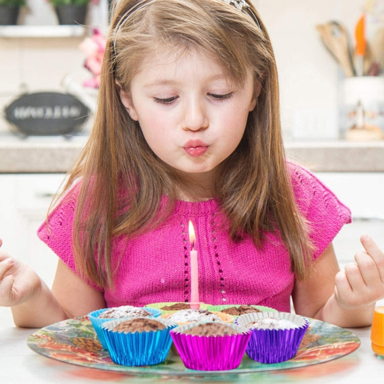 100pcs /Box Muffin Cake Paper Cups Baking Paper Tray Thickened Aluminum Foil Oil-proof Cupcake Liner