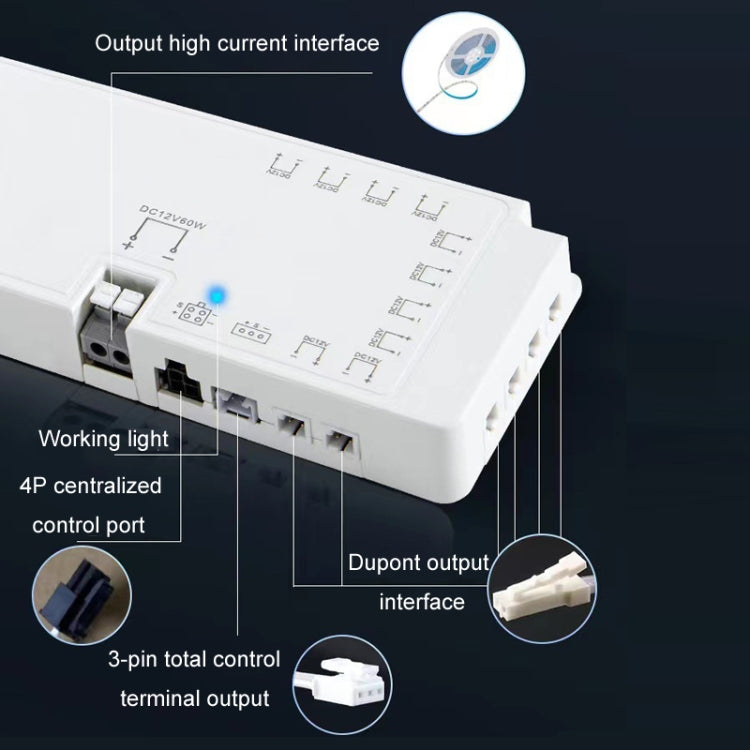 Integrated Closet And Cabinet Light Sensor Switch Controller, Style: Single Door Split Control