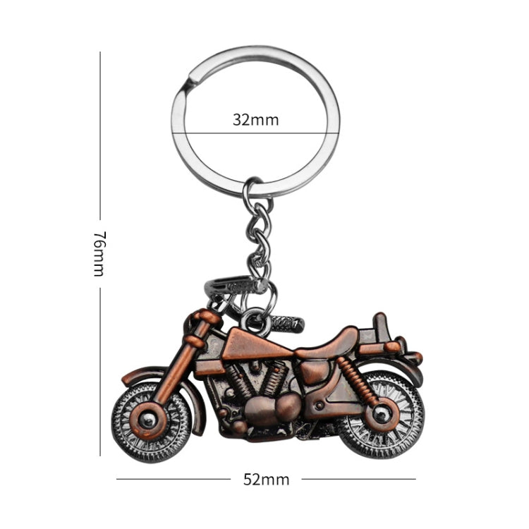 Simulation Cool Motorcycle Keychain Metal Decoration Pendant, Style: X-1425 Red Antique