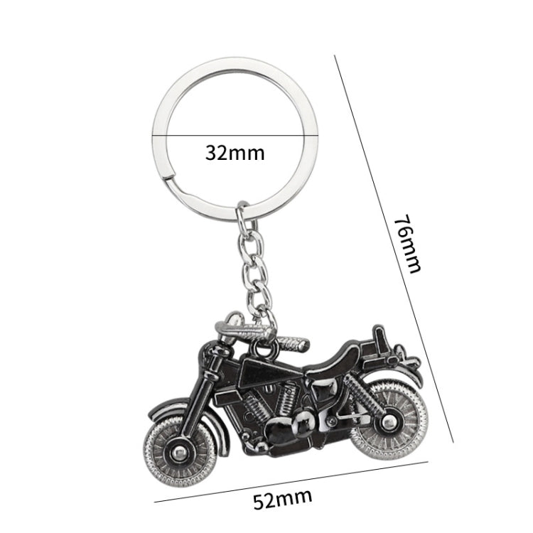 Simulation Cool Motorcycle Keychain Metal Decoration Pendant, Style: X-1425 Black