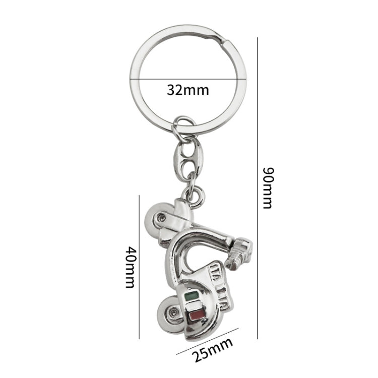Simulation Cool Motorcycle Keychain Metal Decoration Pendant, Style: X-231 Sliver