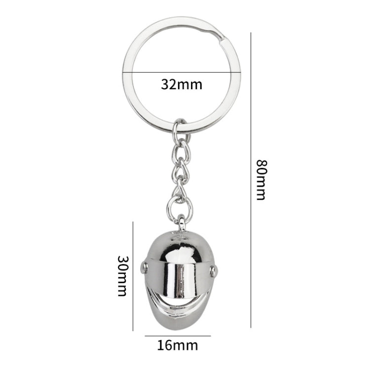 Simulation Cool Motorcycle Keychain Metal Decoration Pendant, Style: X-224 Silver